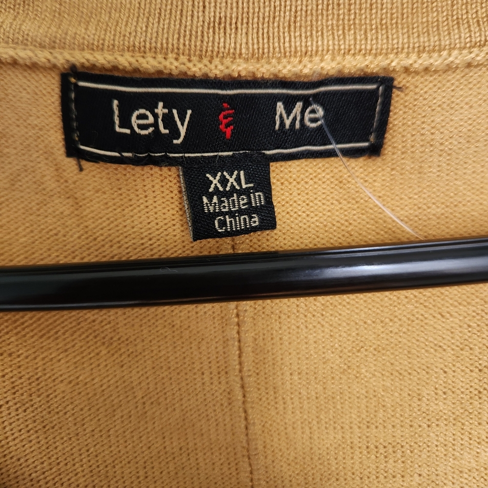 NWOT Lety & Me Stitch Fix yellow tunic sweater, size XXL - Picture 4 of 6